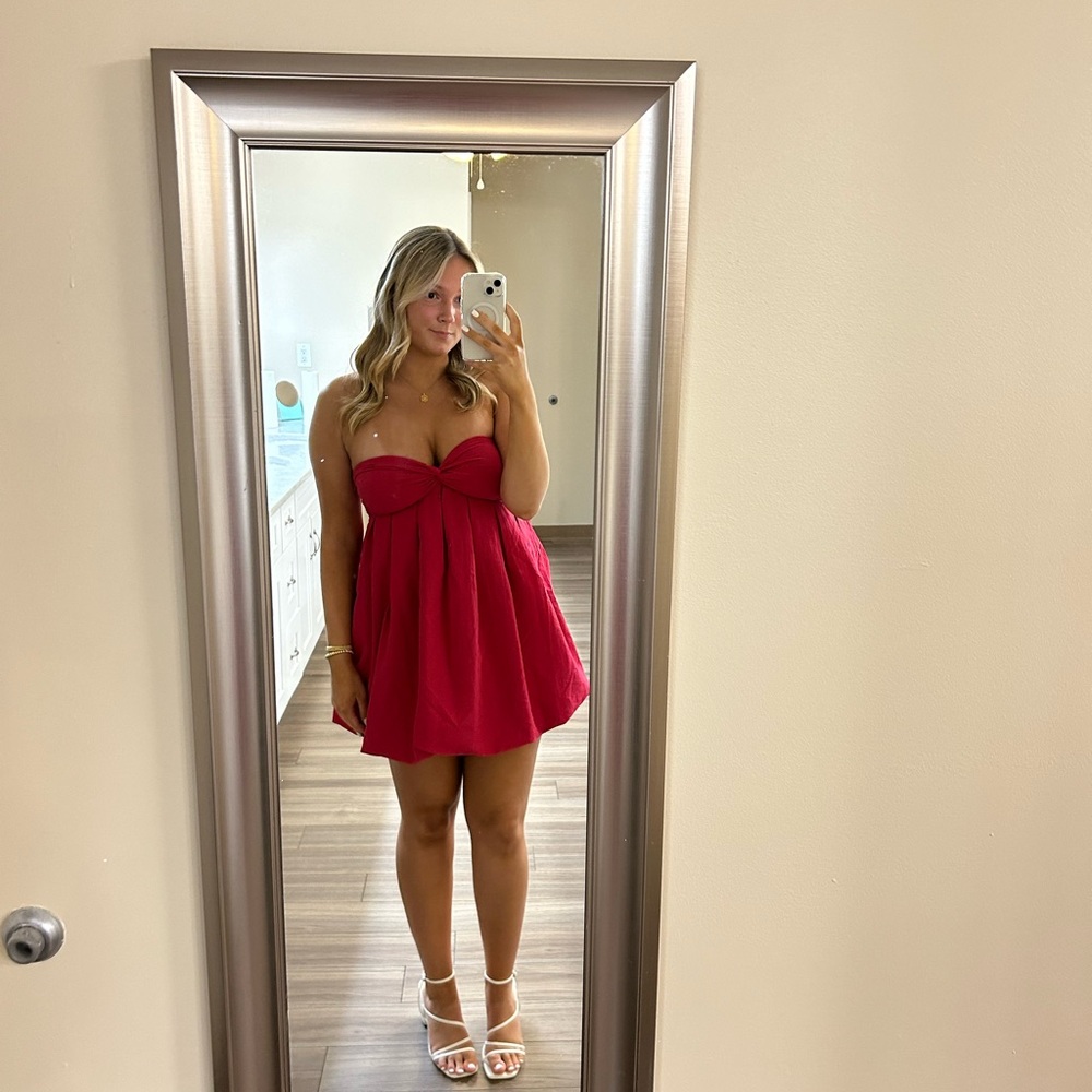 Pink Peplum Dress